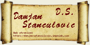 Damjan Stančulović vizit kartica